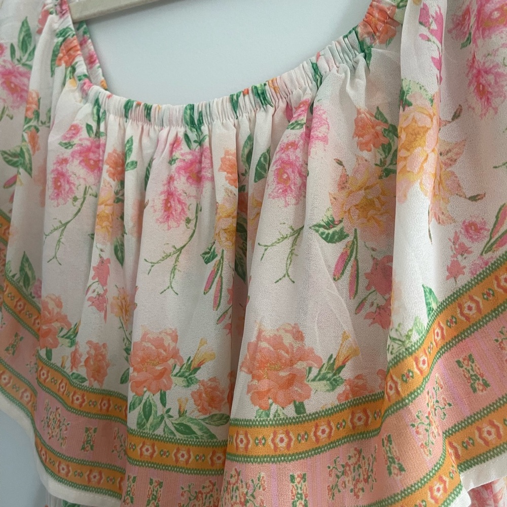 Pink Lily Floral Off-Shoulder Maxi Dress - Picture 3 of 4